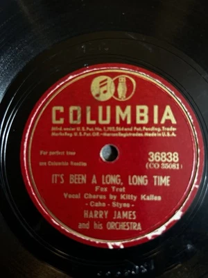 It’s Been A Long Long Time Harry James Columbia 78 RPM  Foto 1 de 4