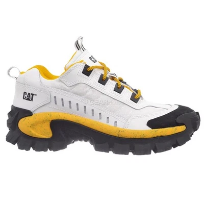 CAT Caterpillar Intruder Mens Shoes Chunky Sneakers, White Yellow, Pick Size - Image 1 of 4