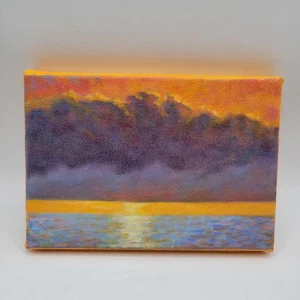 Pintura Original Roxie Ray Ventura Sky 7x5 pulgadas - Imagen 1 de 2