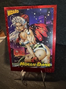 1993 HOLLY DAYE #9 GOLD PROMO CARD come nuova SIGILLATA mago fumetti JIM LEE immagine elfo - Foto 1 di 10