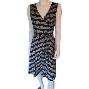 Vestido Effies Corazón Negro L Molino de Viento Estampado Holandés Caprichoso Retro Ecléctico Artístico - Imagen 1 de 18