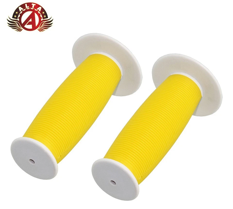 Empuñaduras de manillar ALTA blanco/amarillo champiñón 7/8" x 115 mm Cruiser BMX estilo vintage Foto 1 de 1