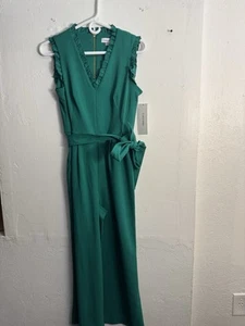Calvin Klein Green sleeveless Jumpsuit Size 6 - Picture 1 of 24