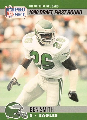 Ben Smith 1990 Pro Set 690 Philadelphia Eagles Rookie Football Card - Image 1 of 2