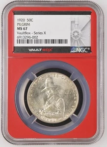 1920 Pilgrim Silver Commemorative Half Dollar 50C NGC MS67 Vaultbox KM#147 - Picture 1 of 2