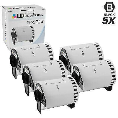 Juego de 5 rollos de cinta de papel blanco compatibles con LD DK-2243 para Brother QL1050 Foto 1 de 4