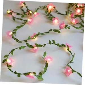 Flower String Lights Vines with Fairy Lights, 30 LED Copper Wire Cherry Blossom - Picture 1 of 7