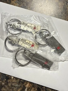 Lot Of 4 Smart Driver Coke Coca-Cola Truck Metal Keychain Keyring Made in USA - Picture 1 of 3
