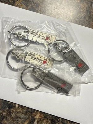 Lot Of 4 Smart Driver Coke Coca-Cola Truck Metal Keychain Keyring Made in USA - Image 1 of 3