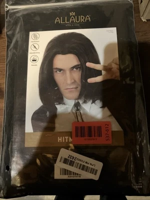 Peluca negra Hitman años 90 para hombre pelucas de disfraz negro peinado natural se puede atar Foto 1 de 2