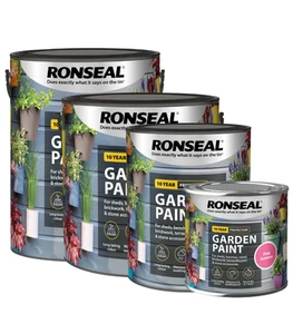 Ronseal Outdoor Garden Paint - For Exterior Wood Metal Stone Brick - All Colours - Picture 1 of 57