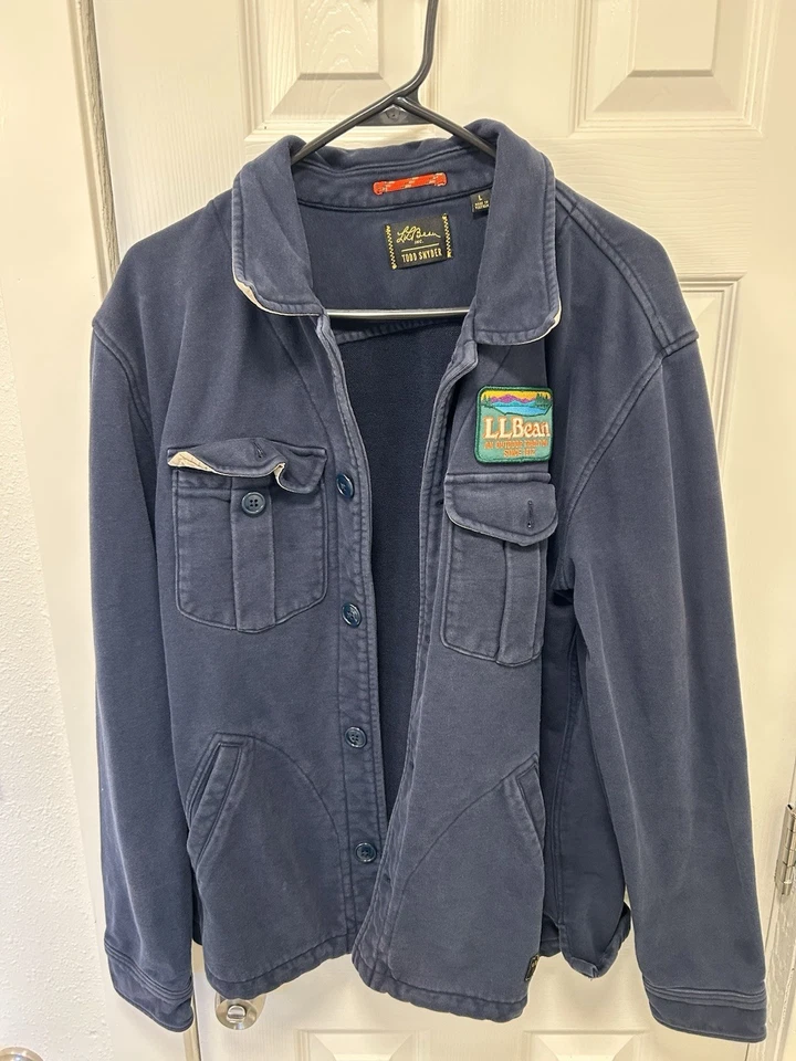 Todd Snyder LL Bean Navy Blue Chore Jacket Size Large - Good Used Condition - Image 1 of 4