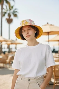 Emilio Pucci Fischerhut mit geometrischem Muster Damen Accessoires Hüte Made in Italy - Bild 1 von 12