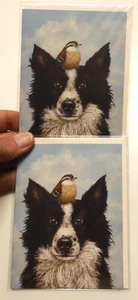 2 Hester & Kochkarten Luther & Pip von Vicki Sawyer leer innen Hund & Vogel - Bild 1 von 4