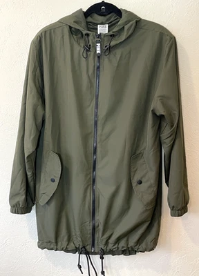 Victoria's Secret розовый оливковый зеленый длинная линия парка куртка с капюшоном женщин XS - Изображение 1 из 4