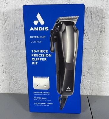 Andis Ultra Clip PM10 10-piece Clipper Kit. Brand New Adjustable Quiet - Image 1 of 4