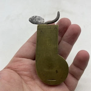 Antike 19C Bürgerkrieg Ära 4,5" Messing Federbelastet Flammen Entlüftung Lanzette 18 - Bild 1 von 5
