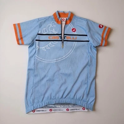 Jersey de ciclismo Castelli Segno XL para niños estampado 'Gulf Race' manga corta unisex Foto 1 de 4