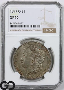 1897-O Morgan Silver Dollar Silver Coin, NGC XF-40 - Picture 1 of 5
