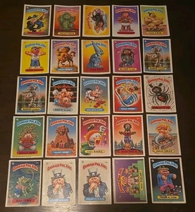 Garbage Pail Kids TOPPS Vintage 100 card Lot in poor condition with gum stains  - Picture 1 of 8