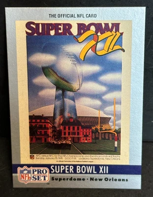 Super Bowl XII Cowboys Broncos 1990 Pro Set Error Lawrence Taylor Wrong Back HOF - Image 1 of 2