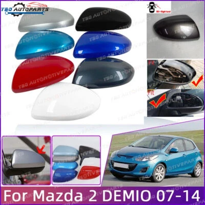 翼侧镜外壳 保护套 适用于马自达 2 Demio 2007 2008 2009 2010 - 2015 — 第 1/4 张图片