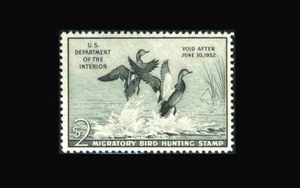 USA Federal Duck Stamp-Mint OG&NH, XF S#RW18 JUMBO Margin GEM - Picture 1 of 1