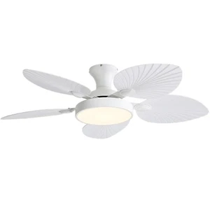 Tropical Ceiling Fans with Lights and Remote,46 Inch Palm Leaf Ceiling Fan fo... - Picture 1 of 8