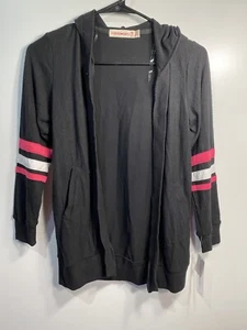 inspired hearts kids girls cardigan size medium 7 8 long sleeve open front - Picture 1 of 6