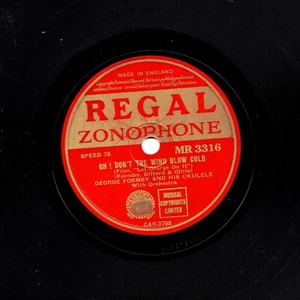 GEORGE FORMBY 78 OH DONT THE WIND BLOW COLD/ COUNT YOUR BLESSINGS R-Z MR 3316 E - Picture 1 of 2
