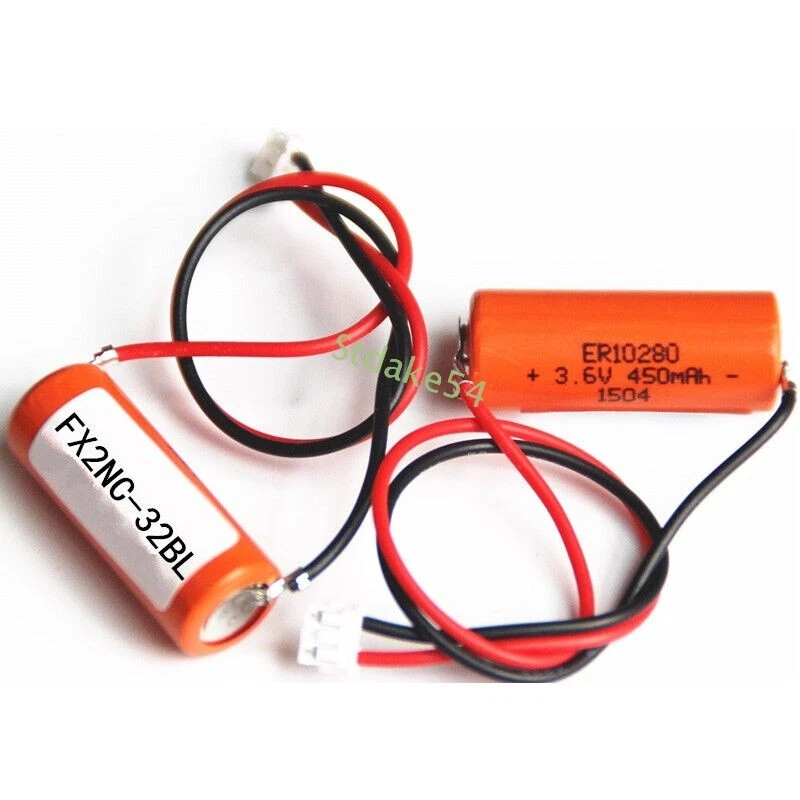 2pcs for FX2NC-32BL ER10/28 3.6V ER10280 PLC Battery with plug - Image 1 of 1