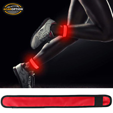 LED Slap Armband Lights Strap Glow Band for Night Running Sports 35cm Red