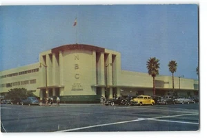 Postal NBC Radio City Hollywood CA Sunset & Vine 1953 Kodachrome - Imagen 1 de 2
