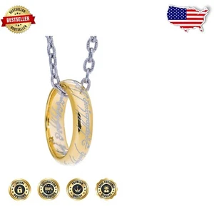 Anillo de un Señor de los Anillos con licencia oficial en plata de ley y placa de oro - Imagen 1 de 2
