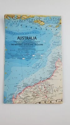 Mapa vintage de Australia National Geographic 1963  Foto 1 de 4
