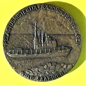 Medalla de Finlandia. VILLE SAARINEN Ø 45,00 mm 43,0gr - Imagen 1 de 9