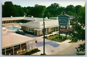 Jacksons Trace Motel Sylacauga Alabama Postcard Birdseye View US Hwy 231 and 280 - Picture 1 of 2