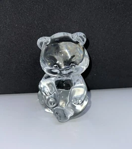 Clear Glass Teddy Bear Figurine 3.5in - Picture 1 of 10