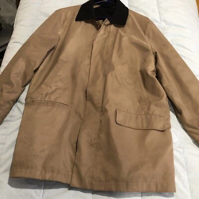 Vtg Talbots Womens Coat Classic Wool Lined All Weather Trench L - Image 1 of 4