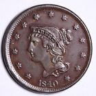 1840 Braided Hair Large Cent Choice Unc Ms Free Shipping E611 Qntx