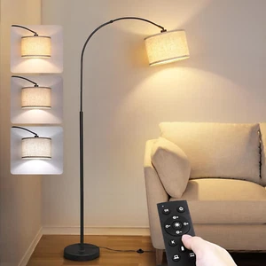 Arc Floor Lamp with Remote, Modern Standing Lamp for Living Room with Stepless D - Picture 1 of 7