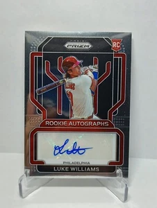 Panini Prizm 2022 - Autógrafos de novato #RA-LW Luke Williams Phillies RC automático - Imagen 1 de 2