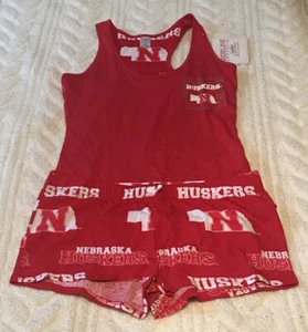 Nebraska Cornhuskers Pyjama Set Small Sideline Apparel Damen Nachtwäsche NCAA Neu mit Etikett - Bild 1 von 12