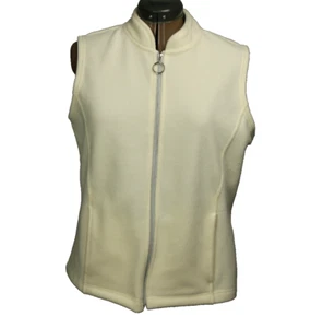 Chaleco Blair Cremallera Frontal Polar Bolsillos Crema Impecable Sin Mangas Chaqueta S - Imagen 1 de 19