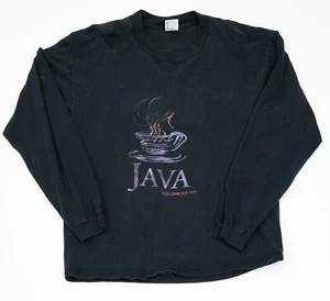 Vintage 90s Java Sun Microsystems Tech Promo Shirt Size XL Long Sleeve Internet - Picture 1 of 15