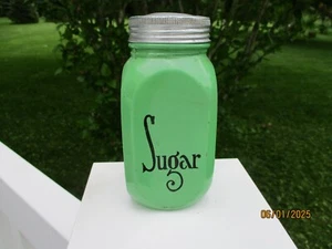 HOCKING FIRED-ON GREEN SUGAR SHAKER - Picture 1 of 1