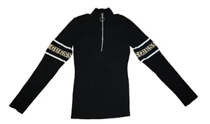 Guess Youth Henny Half-Zip Black Sweater Size S - Picture 1 of 5