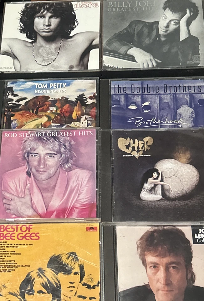 Classic Rock Pop Music Cd Lot Of 8 Soft Rock The Doors Billy Joel Cher Vintage - Image 1 of 4