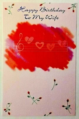 MAJESTIC GREETINGS 1 Birthday Greeting Card/Envelope Wife Spouse Friend Love Flowers Happy Choice