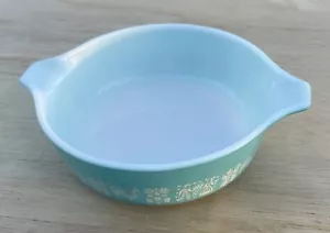 VINTAGE PYREX Turchese Aqua Amish Butterprint 471 1 PT Casseruola Piatto - Foto 1 di 6